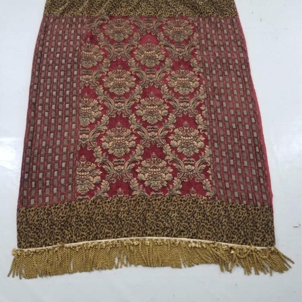 Vintage French Brocade velvet table cloth